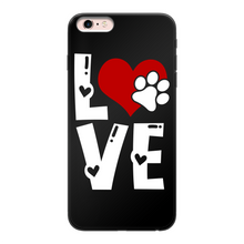 Load image into Gallery viewer, Love Dog Back Printed Black Soft Phone Case