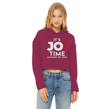 Load image into Gallery viewer, Joe Biden Ladies Cropped Raw Edge Hoodie