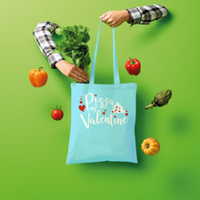 Load image into Gallery viewer, Pizza is My Valentine Shopper Tote Bag