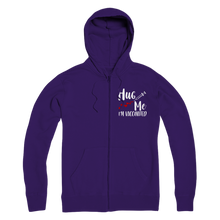 Load image into Gallery viewer, Hug Me I'm Vaccinated Premium Adult Zip Hoodie