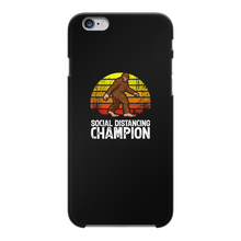 Load image into Gallery viewer, Social Distance Back Printed Black Hard Phone Case