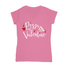 Load image into Gallery viewer, Pizza is My Valentine Classic Women's V-Neck T-Shirt