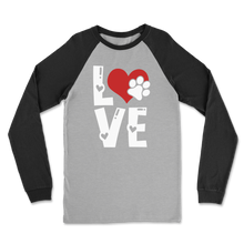 Load image into Gallery viewer, Love Dog Classic Raglan Long Sleeve Shirt
