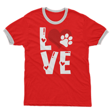 Load image into Gallery viewer, Love Dog Adult Ringer T-Shirt