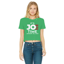 Load image into Gallery viewer, Joe Biden Classic Women's Cropped Raw Edge T-Shirt