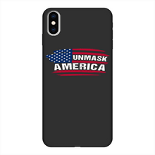 Load image into Gallery viewer, Unmask Back Printed Black Soft Phone Case