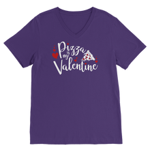 Load image into Gallery viewer, Pizza is My Valentine Classic V-Neck T-Shirt