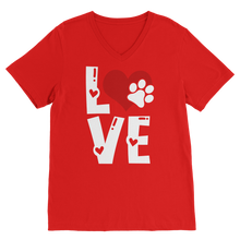 Load image into Gallery viewer, Love Dog Classic V-Neck T-Shirt