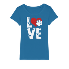 Load image into Gallery viewer, Love Dog Organic Jersey Womens T-Shirt