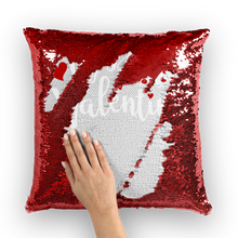 Load image into Gallery viewer, Pizza is My Valentine Sequin Cushion Cover
