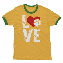 Load image into Gallery viewer, Love Dog Adult Ringer T-Shirt