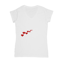 Load image into Gallery viewer, Hug Me I'm Vaccinated Classic Women's V-Neck T-Shirt