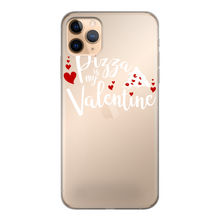 Load image into Gallery viewer, Pizza is My Valentine Back Printed Transparent Soft Phone Case