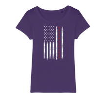 Load image into Gallery viewer, Proud Veteran Organic Jersey Womens T-Shirt