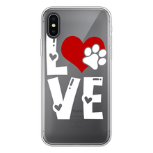 Load image into Gallery viewer, Love Dog Back Printed Transparent Soft Phone Case