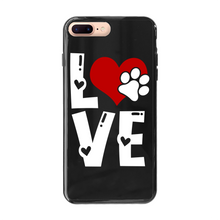 Load image into Gallery viewer, Love Dog Back Printed Black Soft Phone Case