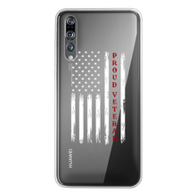Load image into Gallery viewer, Proud Veteran Back Printed Transparent Soft Phone Case