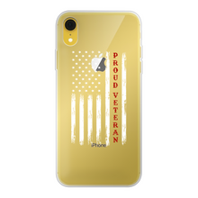 Load image into Gallery viewer, Proud Veteran Back Printed Transparent Soft Phone Case