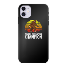 Load image into Gallery viewer, Social Distance Back Printed Black Soft Phone Case