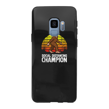 Load image into Gallery viewer, Social Distance Back Printed Black Soft Phone Case