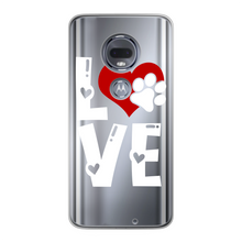 Load image into Gallery viewer, Love Dog Back Printed Transparent Soft Phone Case