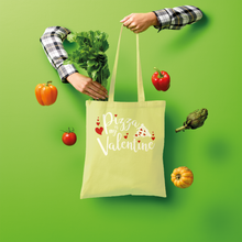 Load image into Gallery viewer, Pizza is My Valentine Shopper Tote Bag