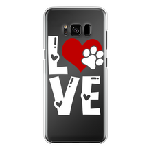 Load image into Gallery viewer, Love Dog Back Printed Transparent Hard Phone Case