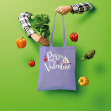 Load image into Gallery viewer, Pizza is My Valentine Shopper Tote Bag