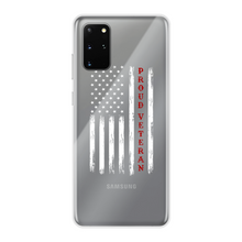 Load image into Gallery viewer, Proud Veteran Back Printed Transparent Soft Phone Case