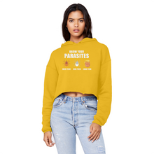 Load image into Gallery viewer, Trump Parasite Unisex Cropped Raw Edge Boyfriend Hoodie