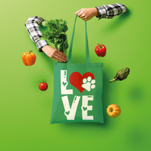 Load image into Gallery viewer, Love Dog Shopper Tote Bag