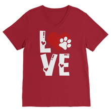 Load image into Gallery viewer, Love Dog Premium V-Neck T-Shirt