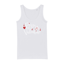 Load image into Gallery viewer, Pizza is My Valentine Organic Jersey Womens Tank Top