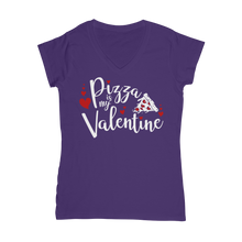Load image into Gallery viewer, Pizza is My Valentine Classic Women's V-Neck T-Shirt