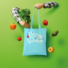 Load image into Gallery viewer, Pizza is My Valentine Shopper Tote Bag