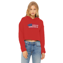 Load image into Gallery viewer, Unmask Ladies Cropped Raw Edge Hoodie