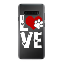 Load image into Gallery viewer, Love Dog Back Printed Transparent Soft Phone Case