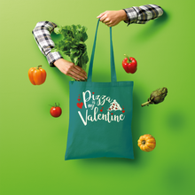 Load image into Gallery viewer, Pizza is My Valentine Shopper Tote Bag