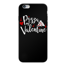 Load image into Gallery viewer, Pizza is My Valentine Back Printed Black Soft Phone Case