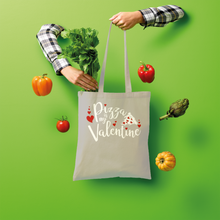 Load image into Gallery viewer, Pizza is My Valentine Shopper Tote Bag