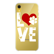 Load image into Gallery viewer, Love Dog Back Printed Transparent Hard Phone Case