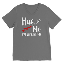 Load image into Gallery viewer, Hug Me I'm Vaccinated Classic V-Neck T-Shirt