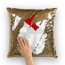 Load image into Gallery viewer, Love Dog Sequin Cushion Cover
