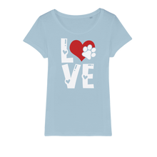 Load image into Gallery viewer, Love Dog Organic Jersey Womens T-Shirt
