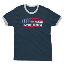 Load image into Gallery viewer, Unmask Adult Ringer T-Shirt
