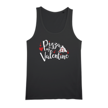 Load image into Gallery viewer, Pizza is My Valentine Organic Jersey Womens Tank Top