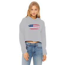 Load image into Gallery viewer, Unmask Ladies Cropped Raw Edge Hoodie