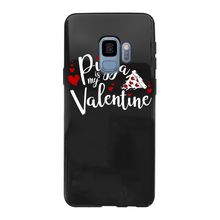 Load image into Gallery viewer, Pizza is My Valentine Back Printed Black Soft Phone Case