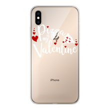 Load image into Gallery viewer, Pizza is My Valentine Back Printed Transparent Soft Phone Case