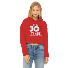 Load image into Gallery viewer, Joe Biden Ladies Cropped Raw Edge Hoodie